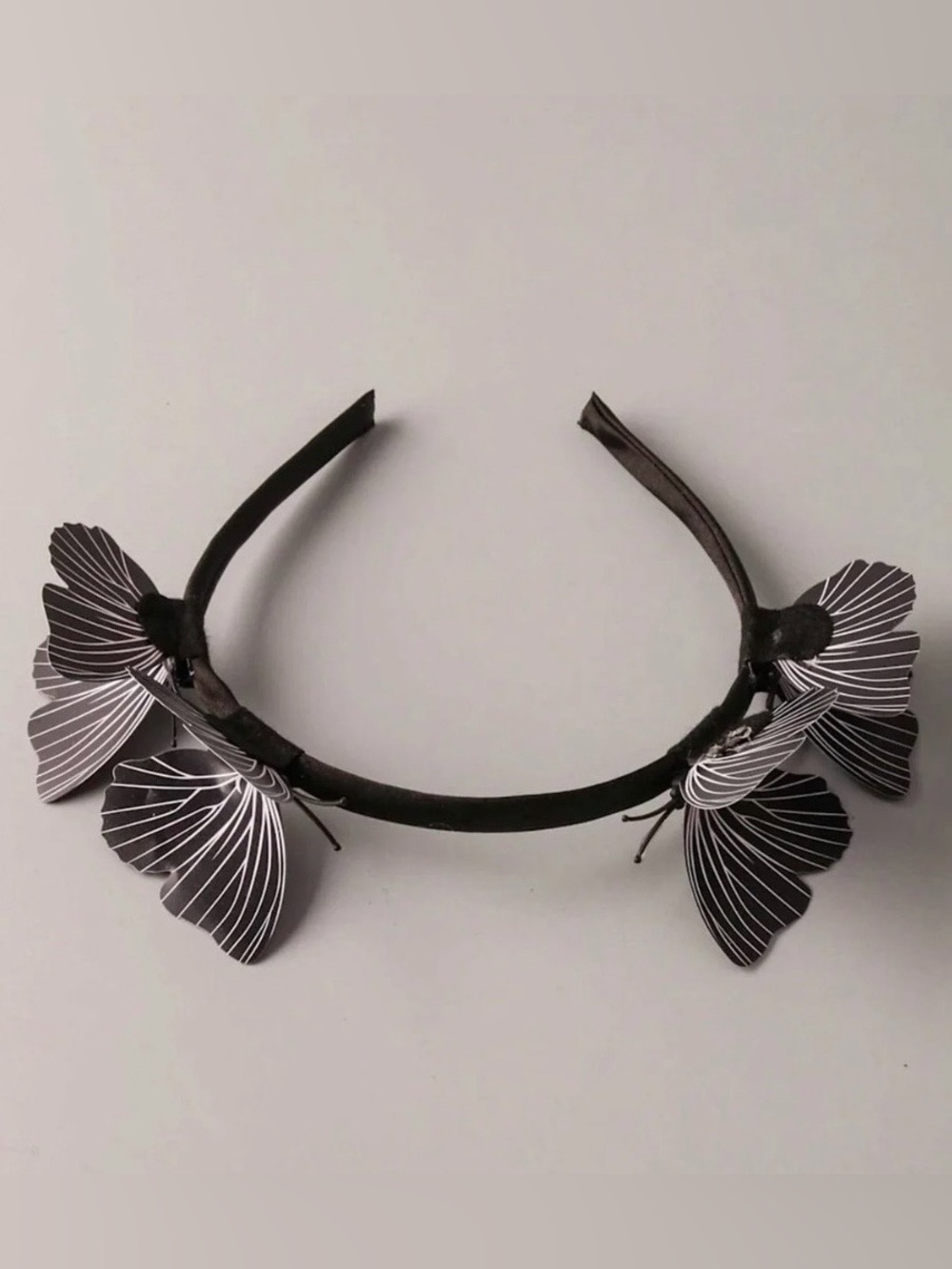Delicate Black Butterfly Headband - Women's Hair Accessory
